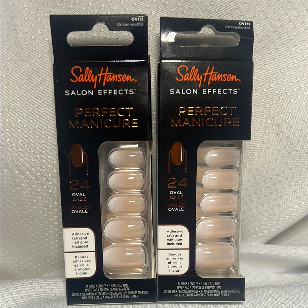 2x Ombre-lievable -Sally Hansen Salon Effects Perfect Manicure Nails Oval